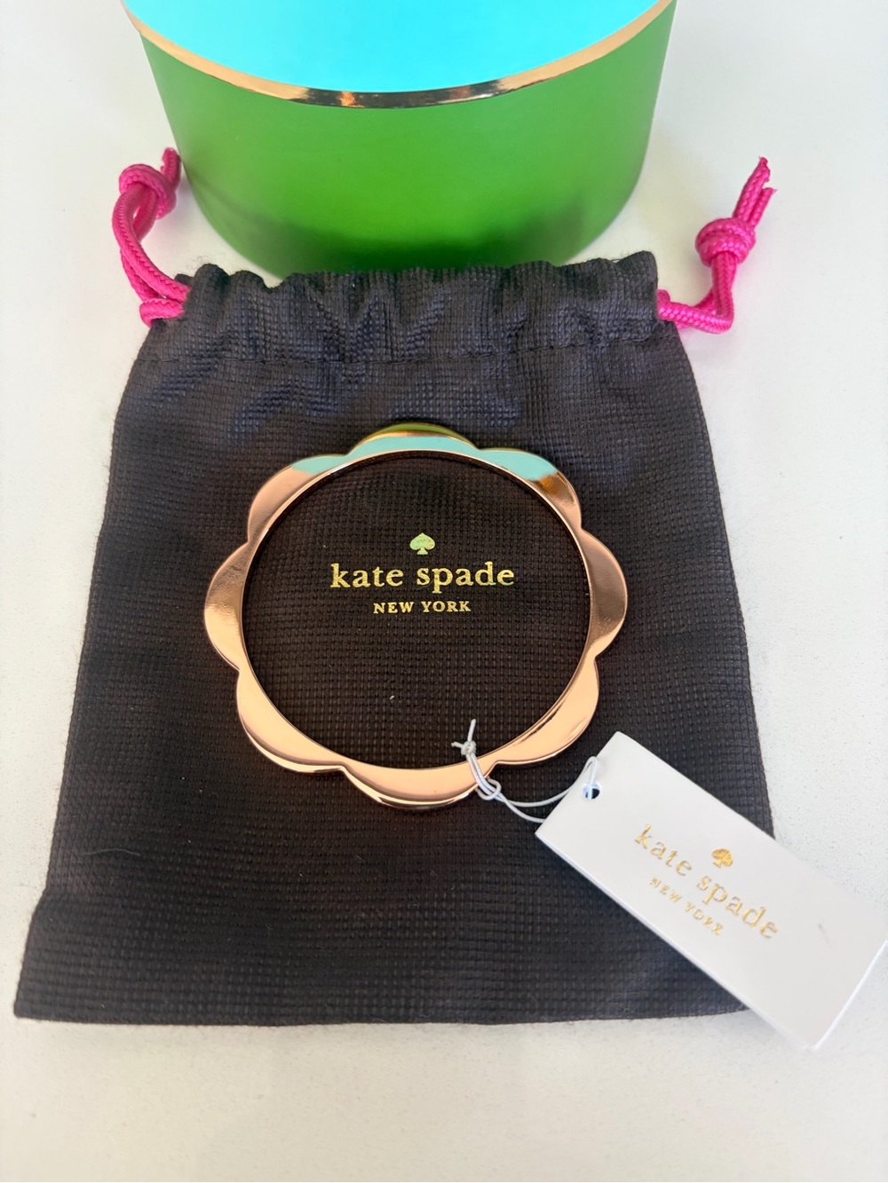 kate spade Rose Gold Scalloped Metal Bangle